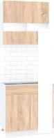 Готовая кухня Кортекс-мебель Корнелия Экстра 80р1ш без столешницы (дуб сонома)