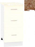 Шкаф напольный Кортекс-мебель Корнелия Лира НШ40р3ш (крем/мадрид)
