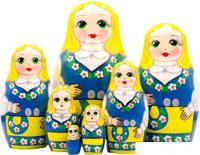 Развивающая игра Брестская Матрешка В шведском народном костюме (набор 7 шт)