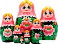 Развивающая игра Брестская Матрешка В розовом платке и сакурой (набор 7 шт)