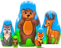 Развивающая игра Брестская Матрешка Лесные животные (набор 5 шт)