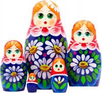 Развивающая игра Брестская Матрешка С букетом ромашек (набор 5 шт)