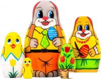 Развивающая игра Брестская Матрешка Пасхальные зайцы (набор 5 шт)