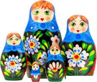 Развивающая игра Брестская Матрешка Девушка в сарафане с маргаритками (набор 5 шт)