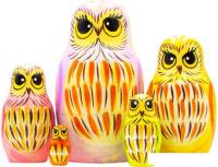 Развивающая игра Брестская Матрешка Совушки (набор 5 шт)