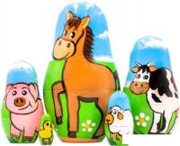 Развивающая игра Брестская Матрешка Животные фермы (набор 5 шт)