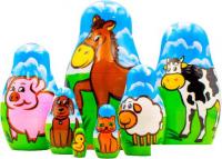 Развивающая игра Брестская Матрешка Матрешки животные фермы (набор 7 шт)