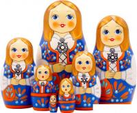Развивающая игра Брестская Матрешка В народном норвежском костюме (набор 7 шт)