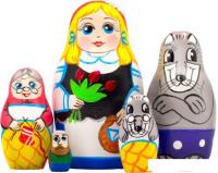 Развивающая игра Брестская Матрешка С героями сказки Красная Шапочка (набор 5 шт)