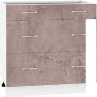 Шкаф напольный Кортекс-мебель Корнелия Лира НШ80р3ш без столешницы (оникс)