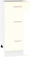 Шкаф напольный Кортекс-мебель Корнелия Лира НШ40р3ш без столешницы (кремовый)