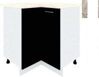 Шкаф напольный Кортекс-мебель Корнелия Лира НШУ угловой (черный/марсель)