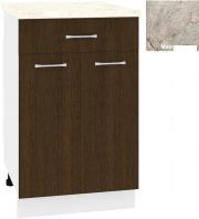 Шкаф напольный Кортекс-мебель Корнелия Лира НШ50р1ш (венге/марсель)