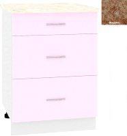 Шкаф напольный Кортекс-мебель Корнелия Лира НШ60р3ш (сирень/мадрид)