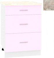 Шкаф напольный Кортекс-мебель Корнелия Лира НШ60р3ш (сирень/марсель)