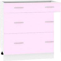 Шкаф напольный Кортекс-мебель Корнелия Лира НШ80р3ш без столешницы (сирень)