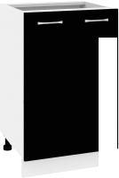 Шкаф напольный Кортекс-мебель Корнелия Лира НШ50р без столешницы (черный)