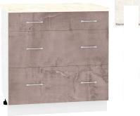 Шкаф напольный Кортекс-мебель Корнелия Лира НШ80р3ш (оникс/королевский опал)