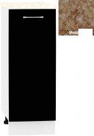 Шкаф напольный Кортекс-мебель Корнелия Лира НШ30р (черный/мадрид)