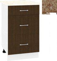 Шкаф напольный Кортекс-мебель Корнелия Лира НШ50р3ш (венге/мадрид)