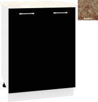 Шкаф напольный Кортекс-мебель Корнелия Лира НШ60р (черный/мадрид)