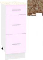 Шкаф напольный Кортекс-мебель Корнелия Лира НШ30р3ш (сирень/мадрид)