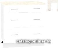 Шкаф напольный Кортекс-мебель Корнелия Лира НШ80р3ш (белый/королевский опал)