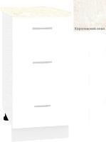 Шкаф напольный Кортекс-мебель Корнелия Лира НШ40р3ш (белый/королевский опал)