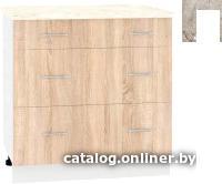 Шкаф напольный Кортекс-мебель Корнелия Лира НШ80р3ш (дуб сонома/марсель)
