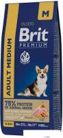 Сухой корм для собак Brit Premium Dog Adult Medium курица 15 кг