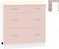 Шкаф напольный Кортекс-мебель Корнелия Лира НШ80р3ш (капучино/марсель)