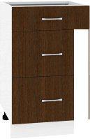 Шкаф напольный Кортекс-мебель Корнелия Лира НШ50р3ш без столешницы (венге)