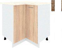 Шкаф напольный Кортекс-мебель Корнелия Лира НШУ угловой (дуб сонома/мадрид)