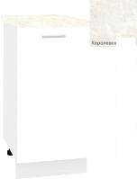 Шкаф напольный Кортекс-мебель Корнелия Лира НШ40р (белый/королевский опал)