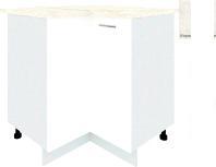 Шкаф напольный Кортекс-мебель Корнелия Лира НШУ угловой (белый/королевский опал)