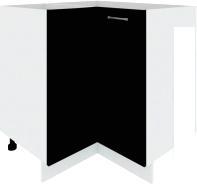 Шкаф напольный Кортекс-мебель Корнелия Лира НШУ без столешницы угловой (черный)