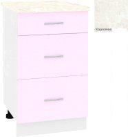 Шкаф напольный Кортекс-мебель Корнелия Лира НШ50р3ш (сирень/королевский опал)