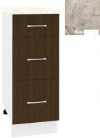 Шкаф напольный Кортекс-мебель Корнелия Лира НШ30р3ш (венге/марсель)