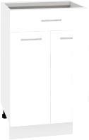 Шкаф напольный Кортекс-мебель Корнелия Лира НШ50р1ш без столешницы (белый)