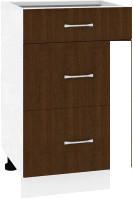 Шкаф напольный Кортекс-мебель Корнелия Лира НШ60р3ш без столешницы (венге)