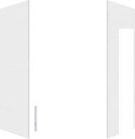 Шкаф навесной Кортекс-мебель Корнелия Лира ВШУ угловой (белый)