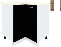 Шкаф напольный Кортекс-мебель Корнелия Лира НШУ угловой (черный/мадрид)