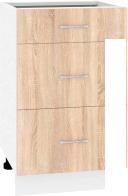 Шкаф напольный Кортекс-мебель Корнелия Лира НШ50р3ш без столешницы (дуб сонома)