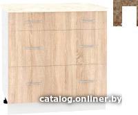 Шкаф напольный Кортекс-мебель Корнелия Лира НШ80р3ш (дуб сонома/мадрид)