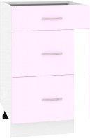 Шкаф напольный Кортекс-мебель Корнелия Лира НШ50р3ш без столешницы (сирень)