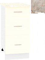 Шкаф напольный Кортекс-мебель Корнелия Лира НШ40р3ш (крем/марсель)