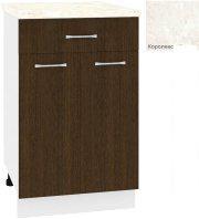 Шкаф напольный Кортекс-мебель Корнелия Лира НШ50р1ш (венге/королевский опал)