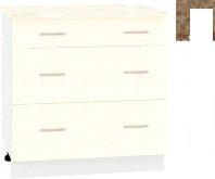 Шкаф напольный Кортекс-мебель Корнелия Лира НШ80р3ш (крем/мадрид)