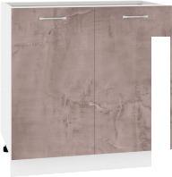 Шкаф напольный Кортекс-мебель Корнелия Лира НШ80р без столешницы (оникс)