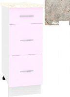 Шкаф напольный Кортекс-мебель Корнелия Лира НШ30р3ш (сирень/марсель)